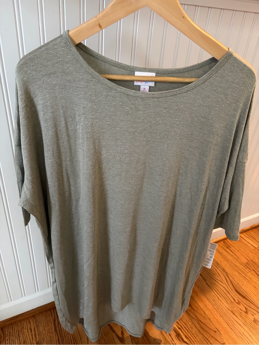 LuLaRoe Irma Olive Grey Women’s Short Sleeve Tunic